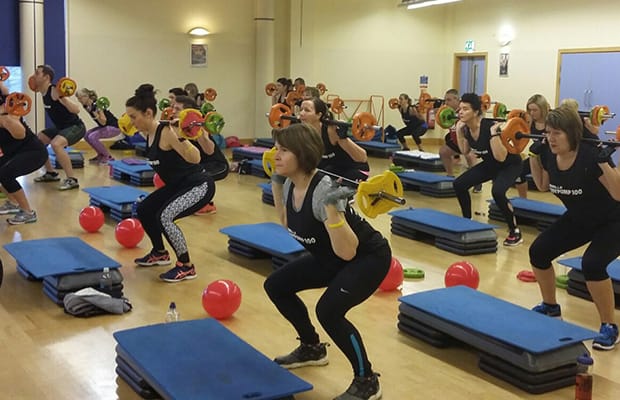 The fundraising fitness class at Burntwood Leisure Centre