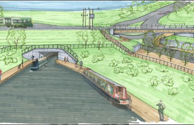 An artist's impression of the new canal tunnel