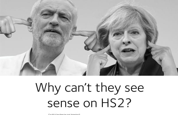 The new advert opposing HS2