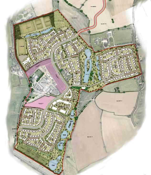 A map of the proposed development