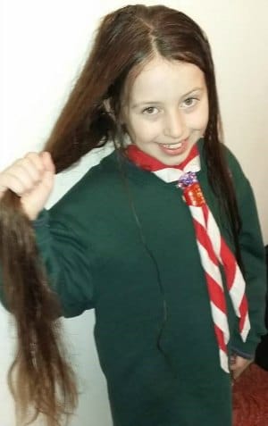 Berti getting ready to lose her long hair for charity