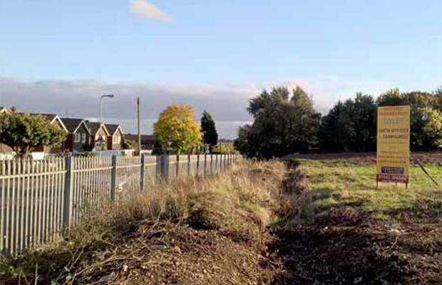 The land at New Road which could be used for housing