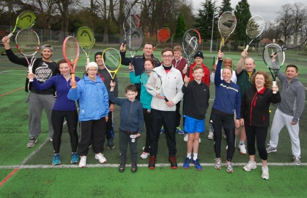 Tennis players in Beacon Park