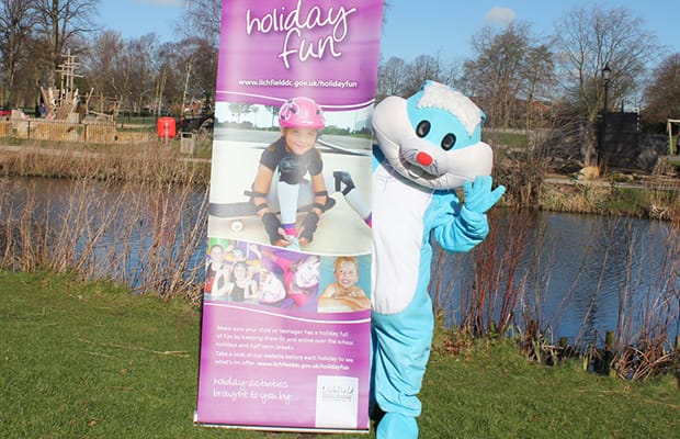 The Easter bunny in Beacon Park