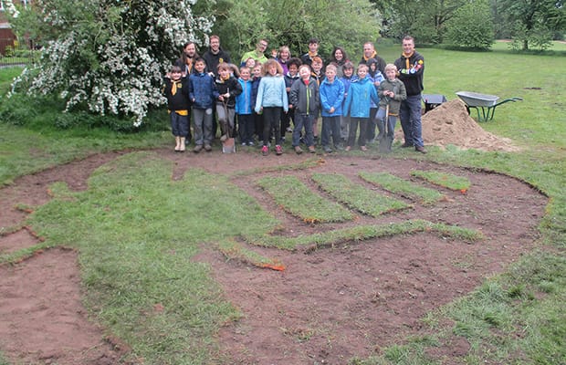 Cubs with the bee beach in Beacon Park