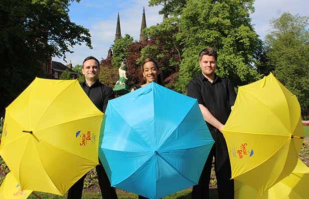 Members of the Trinity Players preparing for Singin' in the Rain at the Lichfield Garrick. Pic: Jonathan Oates