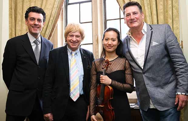 Guest Festival Director Damian Thantrey, Michael Fabricant MP, violinist Joo Yeon Sir and Tony Hadley
