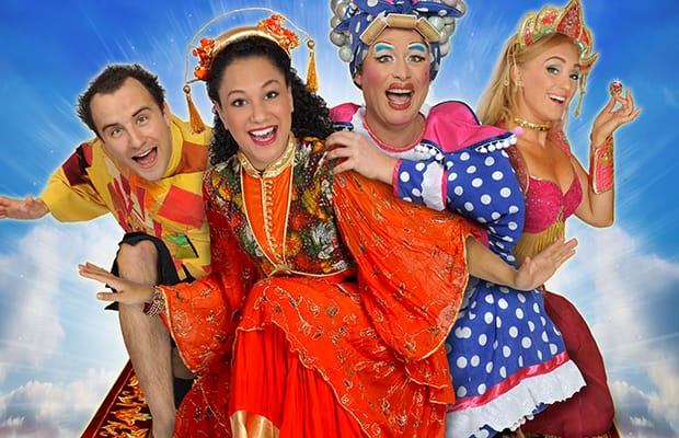 Stars of Aladdin, Ben Thornton, Cat Sandion, Sam Rabone and Loula Geater