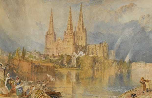 Turner's watercolour painting of Lichfield Cathedral