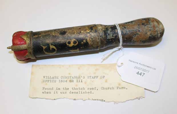 The truncheon that's going up for auction