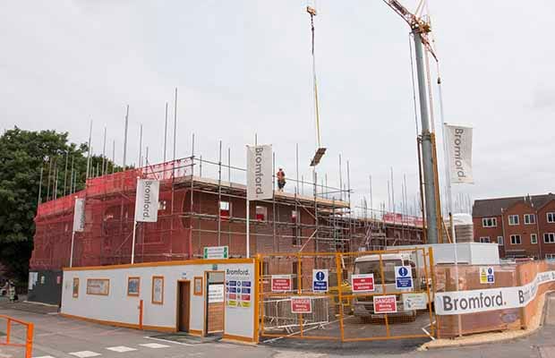 Construction work on the Lichfield One development