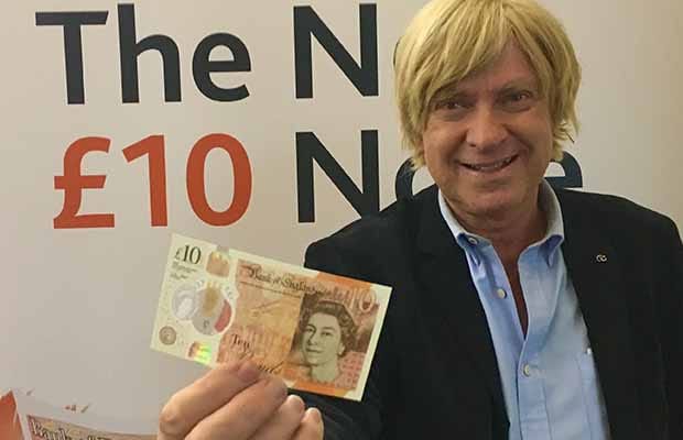 Michael Fabricant with the new £10 note