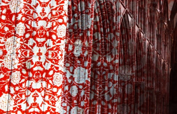 A preview of the light sound display in Lichfield Cathedral