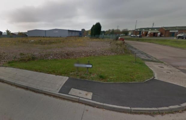 The land where an industrial unit could be built in Burntwood