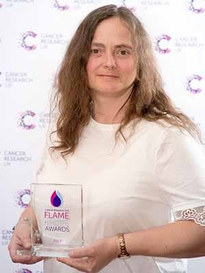 Sarah Dryhurst with her award