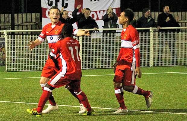 Will Wheildon celebrates his goal. Pic: Dave Birt