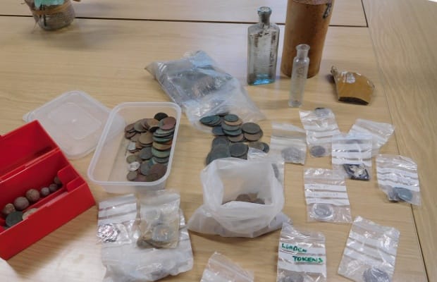 Some of the items found in Beacon Park