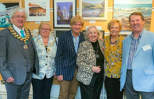 The Lichfield Society of Artists committee with former Mayor Doris English
