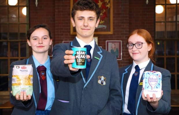 Students Kiera McCormick, Max Lucas and Abigail Philpott