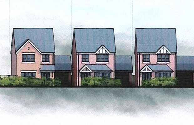 An artist's impression of the new houses