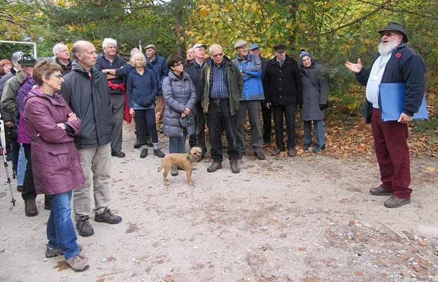 Peter Buck addresses members of Lichfield Science and Engineering Society at Borrrowcop Locks Canal Park