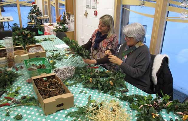 The Christmas wreath workshop in Lichfield