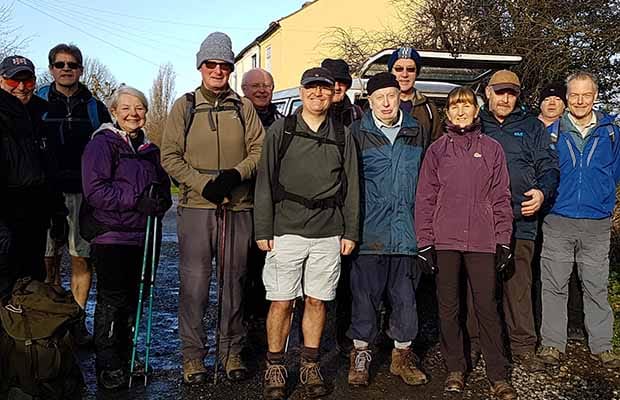 Lichfield Arts volunteers taking part in the walk