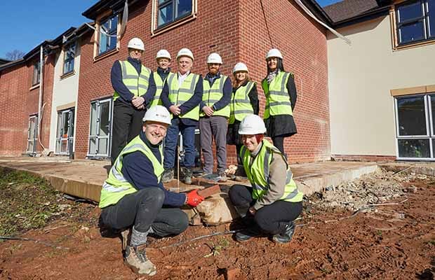 The topping out ceremony at The Spires care home