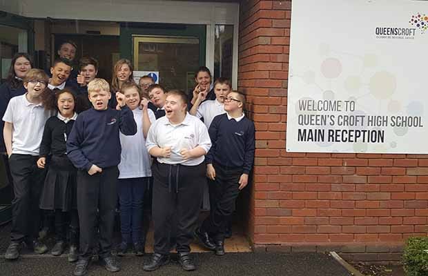 Children from Queen's Croft School