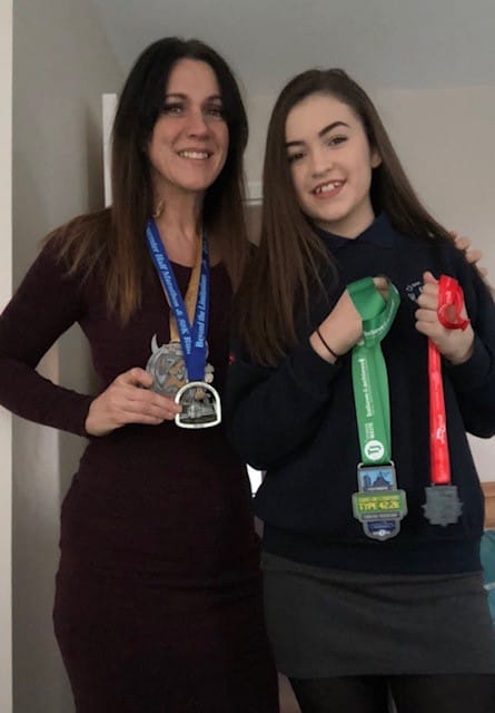 Jayne Whitehouse and daughter Faith