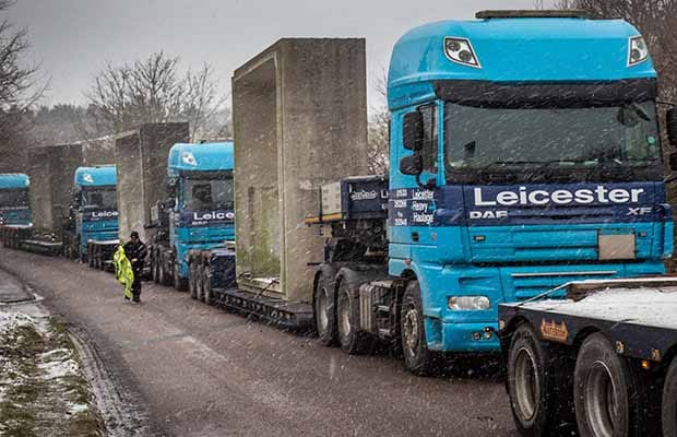 The sections of concrete tunnel on the way to the Lichfield Canal project