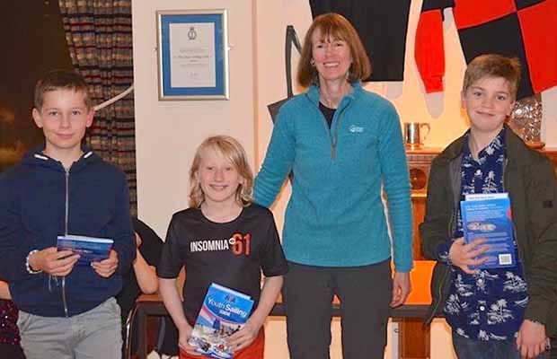 Young sailors receiving their awards