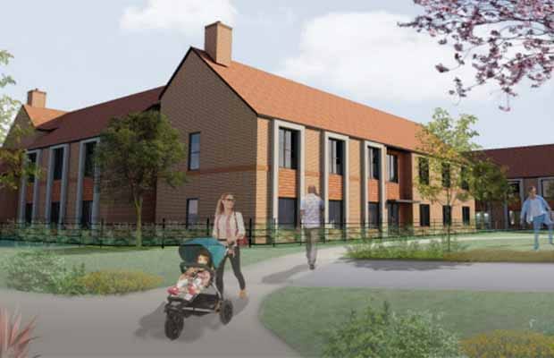 An artist's impression of the proposed development in Fradley