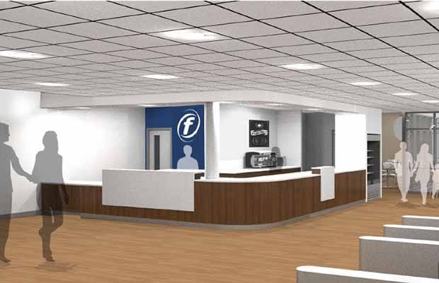 An artist's impression of the new reception area at Burntwood Leisure Centre