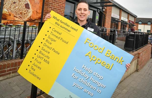 The launch of the summer food bank appeal