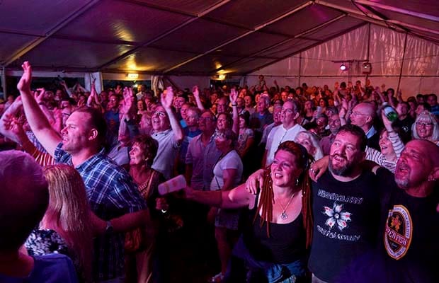 Crowds enjoying the Fuse Festival in Lichfield