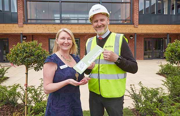 The keys to the new care home are handed over