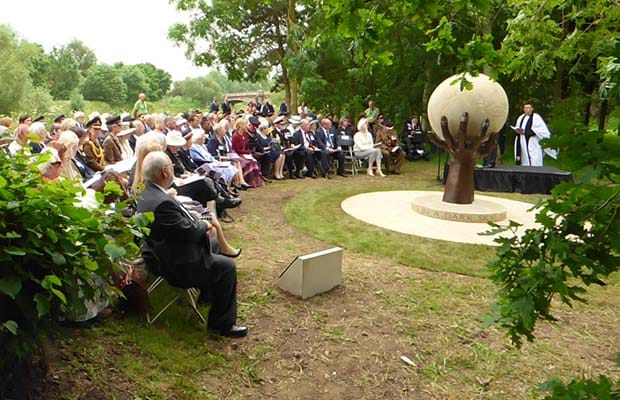 The ceremony at the National Memorial Arboretum. Pic: Richard Pursehouse