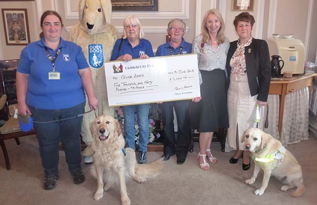 The cheque is handed over