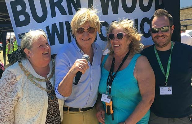 Michael Fabricant with Cllr Pam Stokes, Cllr Heather Tranter, and Cllr Richard Bamborough