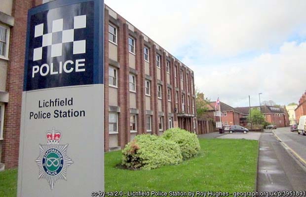 The former Lichfield police station building