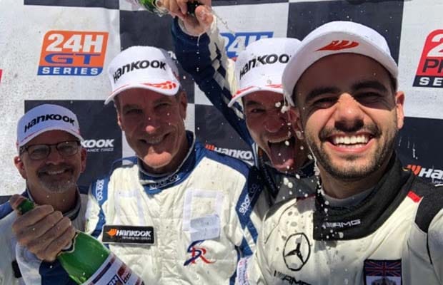 Adam Christodoulou (right) celebrating with his team-mates