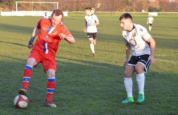 Will Whieldon controls the ball. Pic: Laura Yates