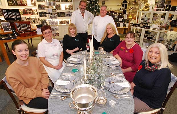 Representatives from some of the businesses taking part in the festive event