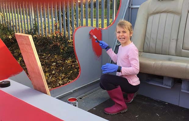 Santa's new sleigh gets a lick of paint