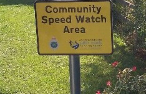 A community speed watch sign