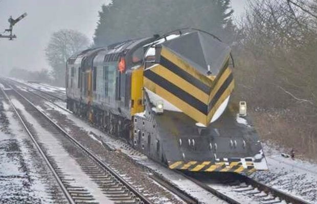 A snow plough train