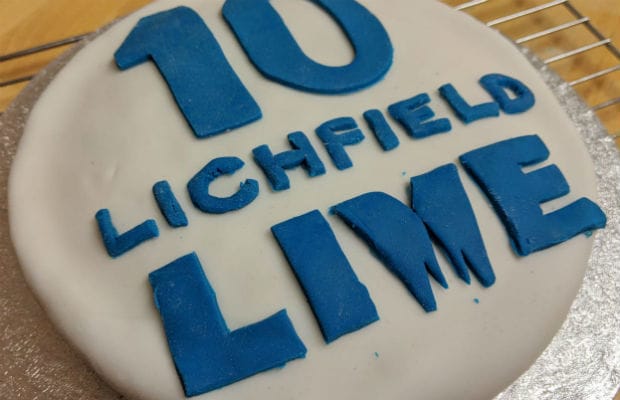 Lichfield Live's birthday cake