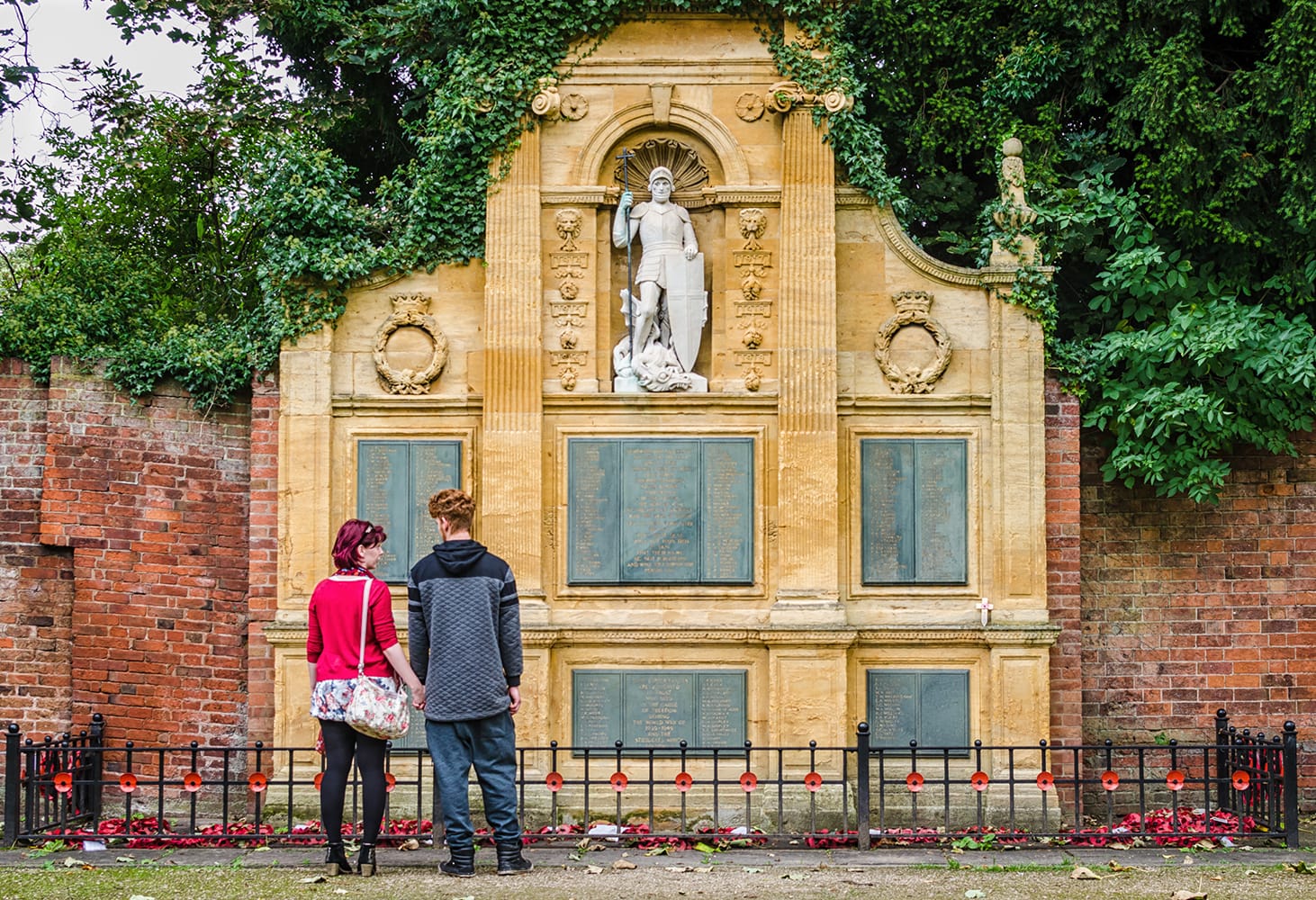 The war memorial in Lichfield