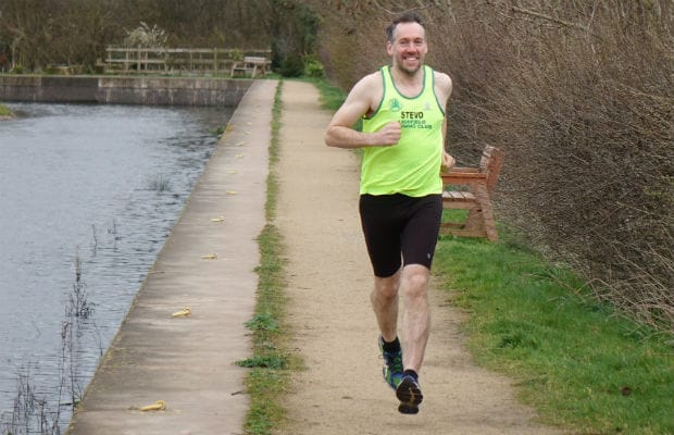 Steve Williams in training for the London Marathon